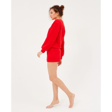 Women's pajamas (sweatshirt, shorts) minku: Home Collection Red color, rr 54-2