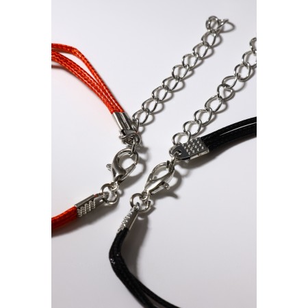 Bracelets "Demetrons" owl, red-black color, l = 17 cm-3