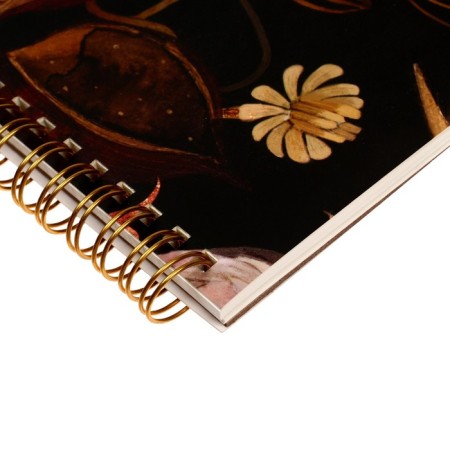 Notebook B5, 60 sheets in the cage on the crest "Night flowers", on a solid substrate, cover cardboard, lamination Soft Touch, foil embossing, block 70 g/m2-2