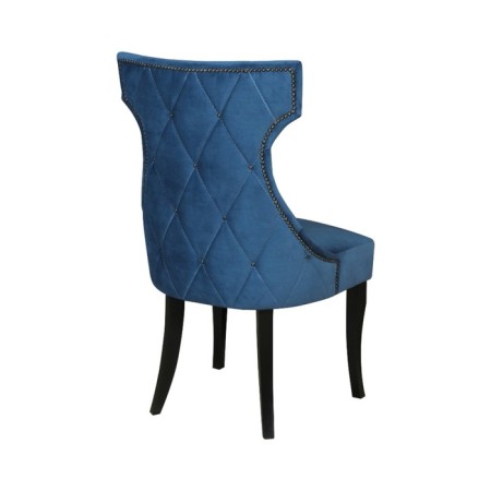Turin chair, support of the wenge array, velor fabric, ocean color-1