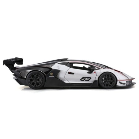 Racing machine BBURAGO LAMBORGHINI Essenza SCV12, DIE-CAST, 1:24, Black and white color-2
