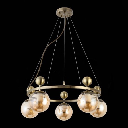 Suspended EVOLUCE lamp. Sle106303-05. Pechio. 5x60 watts, E27, 62x62x22 cm, bronze color-3