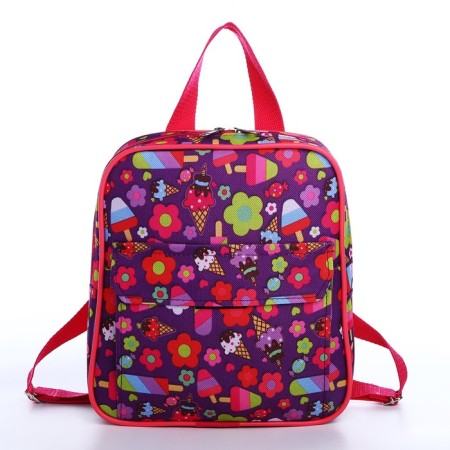 Baby backpack on lightning, external pocket, lilac color-2