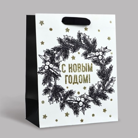 Package New Year's laminated "New Year's miracles", MS 23 x 18 x 10 cm, New Year