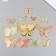 Butterflies cardboard double wings "openwork. Delicate colors" set 12 pcs h = 4-10 cm on magnet