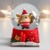 Souvenir Polystone Water Ball "Deer-Puhlyash with a birdhouse" 6.5x6.5x8.5 cm