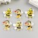 Decor for creativity wood, felt "Bee" set 6 pcs 4x3.8 cm