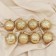 Set of balls plastic D-6 cm, 8 pcs "Night Blizzard" gold