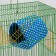 House "Nora" for rodents 20*14*12 cm, calico, fleece, foam rubber, blue