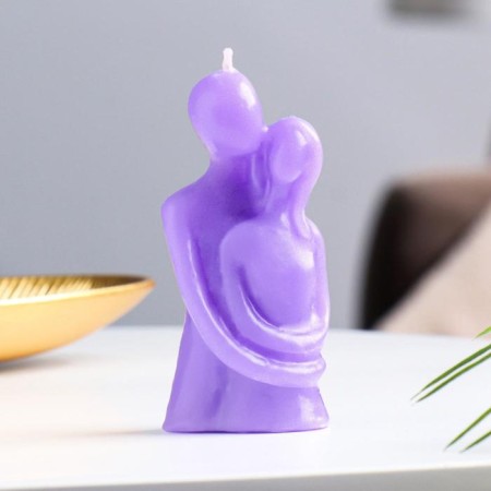 Figure candle "Lovers", 12 cm, lavender-1