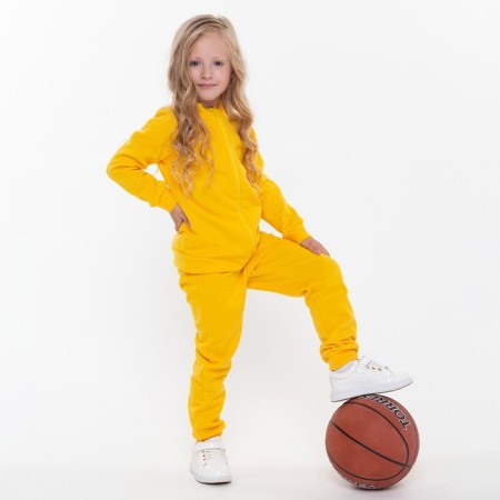 Costume (jumper, trousers), children, yellow color, height 104 cm-1