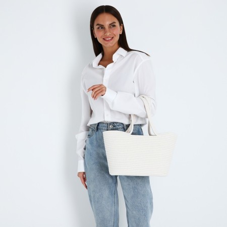 Bag-touut without fastening, white color-5