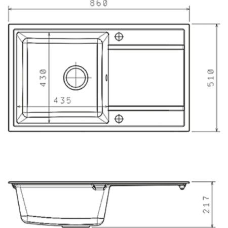 Kitchen Colluted Florentina "Lipsi-860", 860x510 mm, sandy color-1