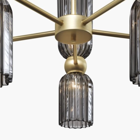 Suspension lamp Maytoni Mod302PL-10GR, E14, 10x40 W, 590x590x850 mm, gold-3