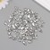 Decor for creativity Plastic "Rhubates drop. Silver" set of 100 pcs 0.8x1.3 cm