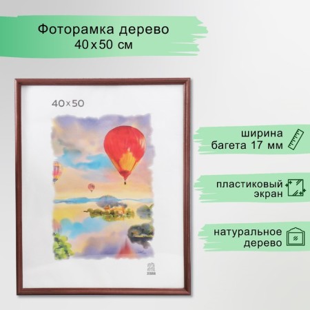 Photo frame 40x50 cm (1702) wood (plastic screen)