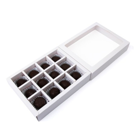 Folding box under 12 sweets, white, 19 x 15 x 3.6 cm-1