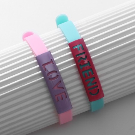 Bracelets "Demetrons" Silicone, Love+Friend, Mix color, 20 size-5