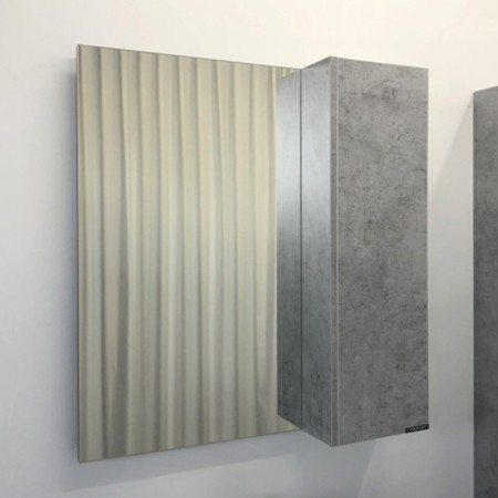 Mirror Comfort Comforty Oslo 80 for the bathroom, color is bright concrete