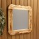 Carved, burned mirror, 50 × 50 cm