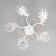 Mia chandelier 5x60W E27 white, gold 59x18x24cm