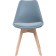 Wooden stool Bonuss array of beech/velor, natural/blue 49x56x81 cm