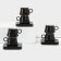 Ceramic coffee Ceramic "Meisi", 12 items: 6 cups 100 ml, 6 saucer d = 11 cm, black color is black