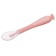 Spoon silicone children on a suction cup, in a container, pink color
