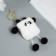 Fluffy on the ring "Square Panda" white 14.5x10x2 cm