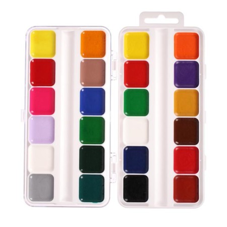 Watercolor 24 colors "Kalyak-Malyak", honey, without brush, plastic-5