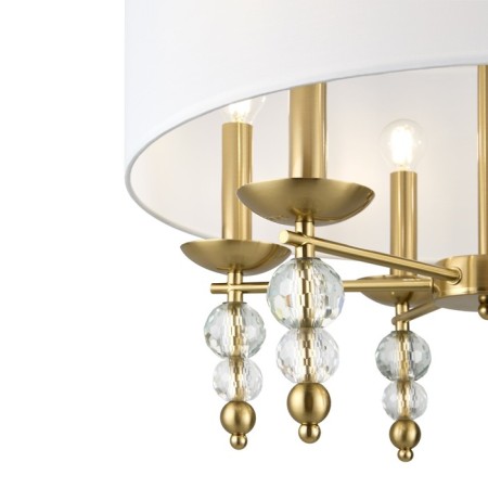 Suspended lamp Freya Fr1009PL-06BS SIDE, 550x550x800 mm, E14, 6x40W, brass color-4