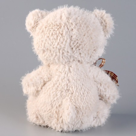 Soft toy "Bear" with a bow, 24 cm, beige-4