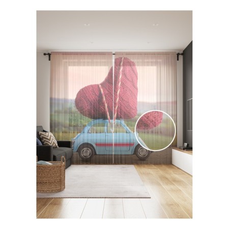 Photo "Heart by car", size 145x265 cm, 2 pcs