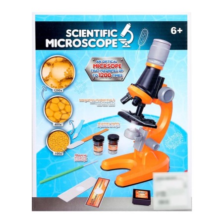 Children's microscope "Young botanist" The frequency of x100, x400, x1200, yellow, backlight-12