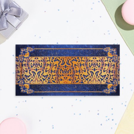 Money envelope "Universal" glitter, patterns, 8x17 cm-1