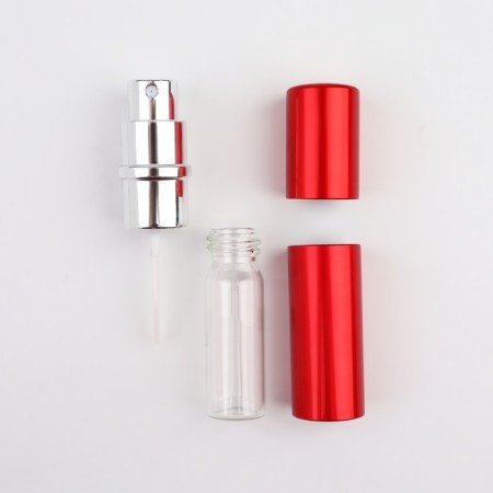 Perfume bottle, with a spray, 10 ml, red color-11