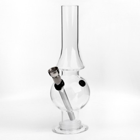 Bong, H-20 cm, "spear", acrylic, white-1