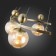 Suspended EVOLUCE lamp. Sle106303-05. Pechio. 5x60 watts, E27, 62x62x22 cm, bronze color