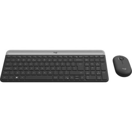 Keyboard + Logitech MK470 Claw: Black/Gray Mouse: Black USB Wireless Slim (920-00 10046-2