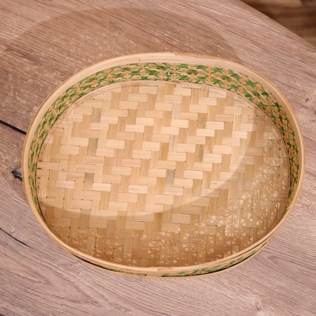Wicker basket, from bamboo 35x28x10 cm-2
