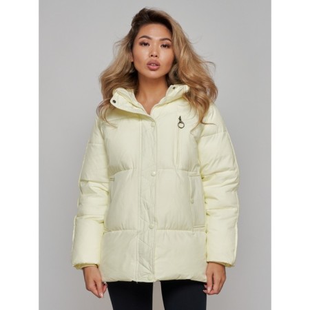 Winter jacket, size 42, light yellow color-8