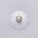 Ariadne chandelier, 3x60W E27, white, golden 37x37x14 cm