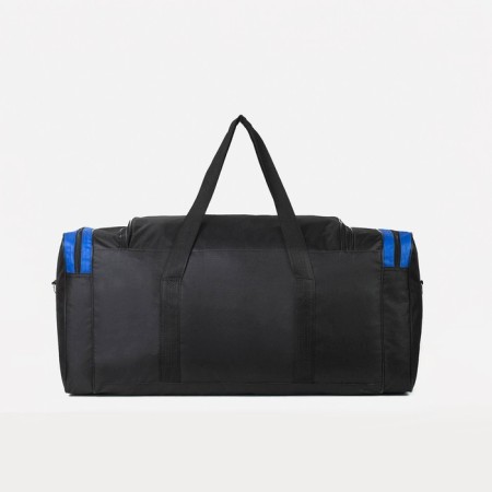 Road bag, 3 parts on lightning, external pocket, long belt, black/blue color-1