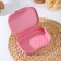 Lunch box with decor, 0.98 l, 18 × 13 × 5 cm, pink color