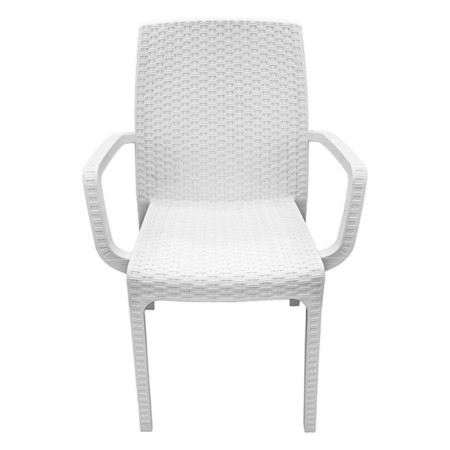 Chair (artificial rattan) Indiana nebraska, white color-1