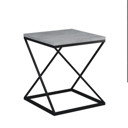 Table Loofing DQ Teaser Nut, 500*500*532, concrete chicago, m/k black chip