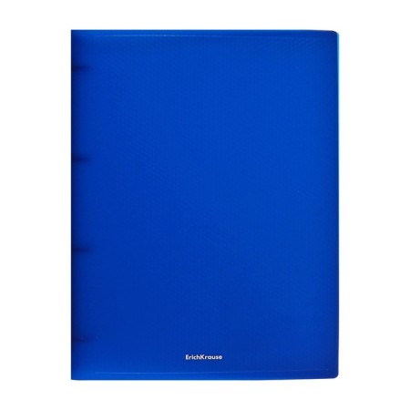 Folder on 4 rings A4, 24 mm, 550 μm, Erichkrause Diamond Total Blue, embossing, blue-1
