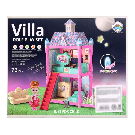 House for dolls "Fairytale life" with a doll, a pet and accessories, the light-11