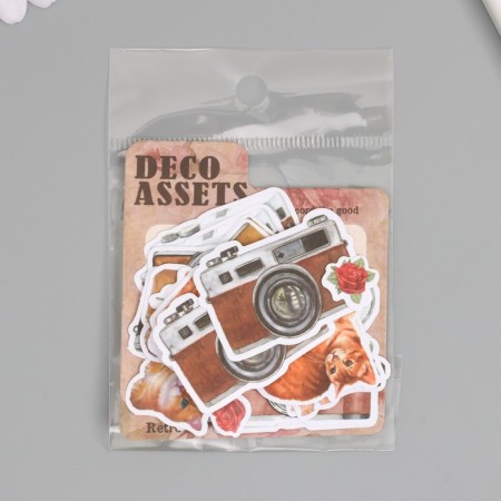Stickers for creativity "Cats, red roses and photos" 3.5x5 cm set 40 pcs 9.4x8.4x0.5 cm-4