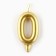Candle for the cake, number "0", gold.